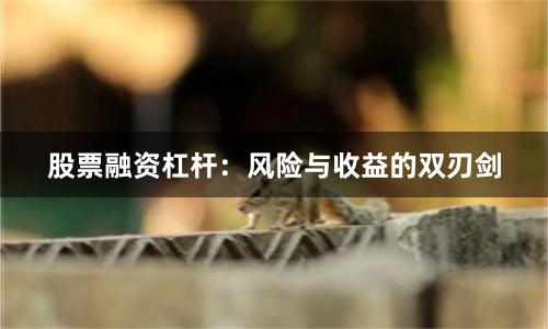 股票融资杠杆：风险与收益的双刃剑